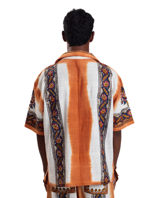 "Sunset Mirage" Block Printed Button Down