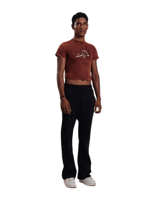 "BURNT SIENNA" CROPPED T-SHIRT