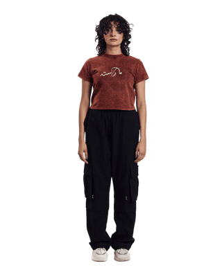 "BURNT SIENNA" CROPPED T-SHIRT