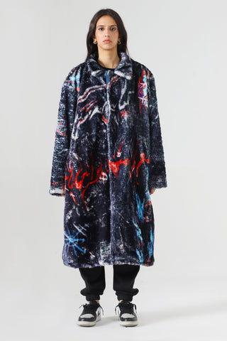 ABSTRACT GRAFFITI LONG COAT