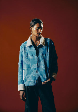 "Cerulean Threads" Jacket