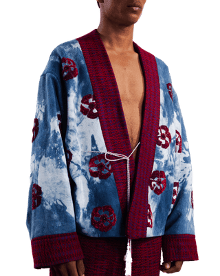 "HIMALAYAN NIGHTS" HAND EMBROIDERED KIMONO