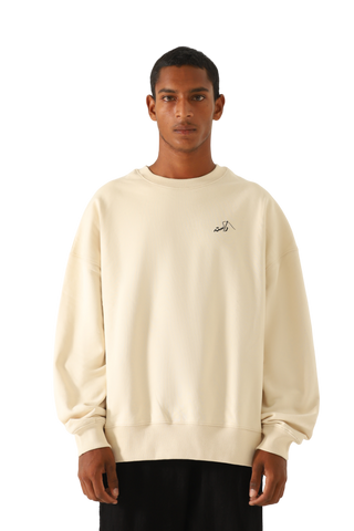 beige logo sweatshirt (v1)