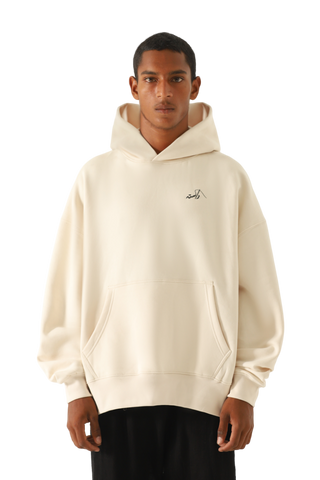 beige logo hoodie (v1)