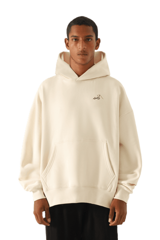 beige logo hoodie (v1)