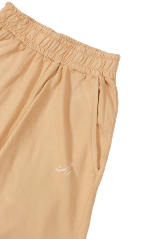 TAN LOGO SHORTS