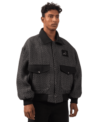 CLASSIC DIAMOND WEAVE BOMBER