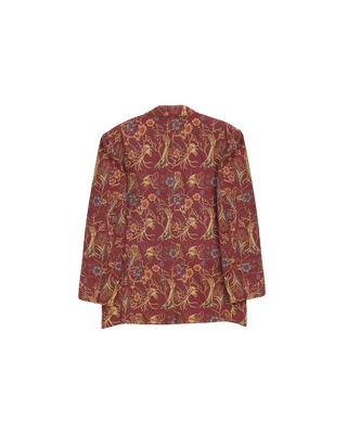 "RED AFFAIR" JACQUARD WOVEN COAT