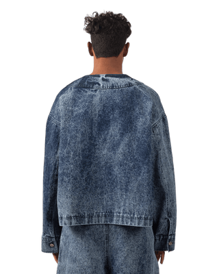 BLUE ACID WASH DENIM KIMONO