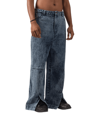 BLUE ACID WASH DENIM PANTS