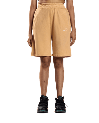 TAN LOGO SHORTS