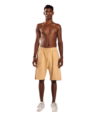 TAN LOGO SHORTS