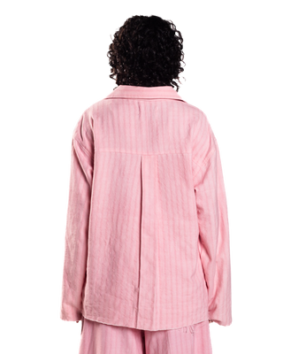 PINK SEERSUCKER SHIRT