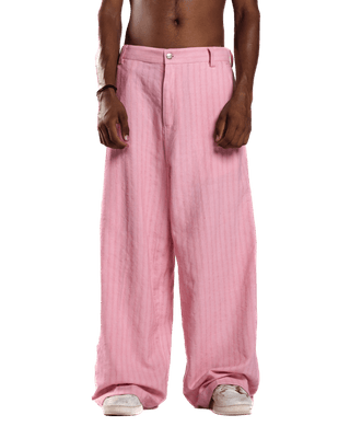 PINK SEERSUCKER TROUSERS