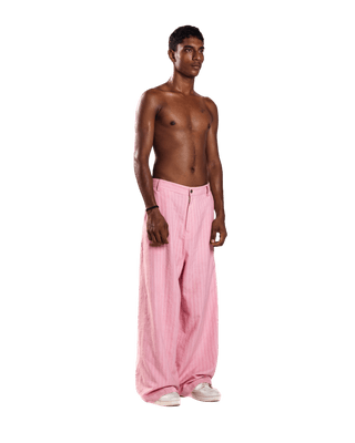 PINK SEERSUCKER TROUSERS