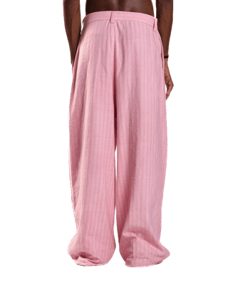 PINK SEERSUCKER TROUSERS