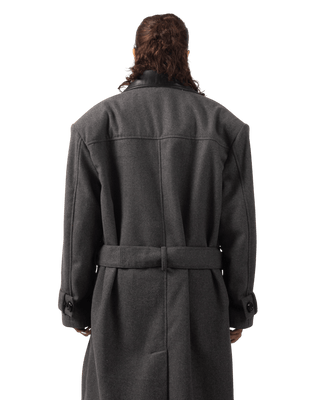 ASH GREY  WOOL TRENCH COAT