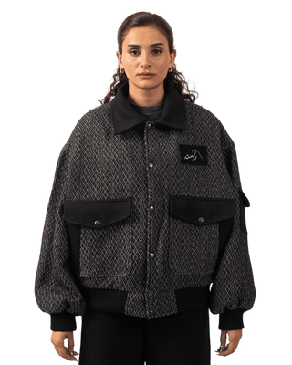 CLASSIC DIAMOND WEAVE BOMBER