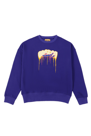 "all eyes on me" purple sweatshirt