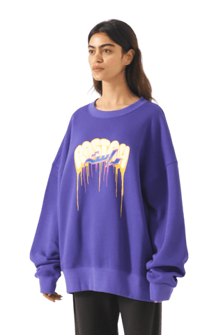 "all eyes on me" purple sweatshirt