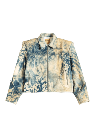 "GRANDMAS GARDEN" CYANOTYPE JACKET