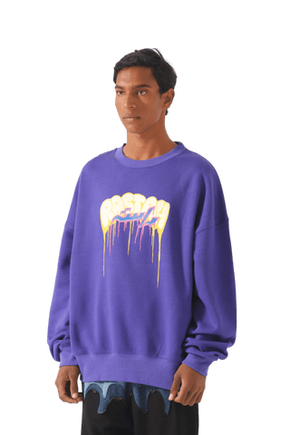 "all eyes on me" purple sweatshirt