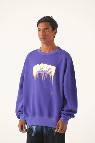 "all eyes on me" purple sweatshirt