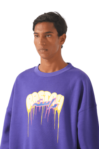 "all eyes on me" purple sweatshirt