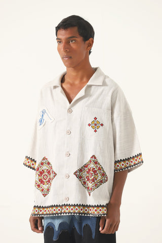 "mercer nights" blockprint button down