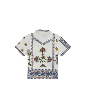 "Summer dream" block print button-down