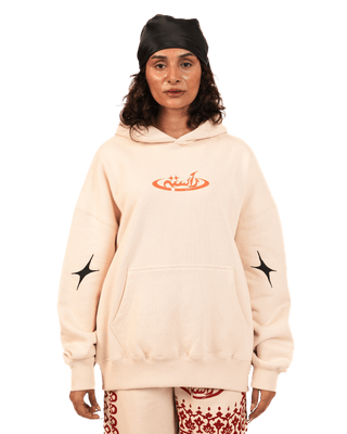 "SHOOTING STAR" BEIGE HOODIE