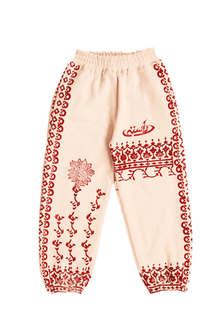 "TAPESTRY" BLOCK PRINT SWEATPANTS