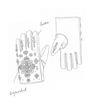 Kahani hand-embroidered gloves