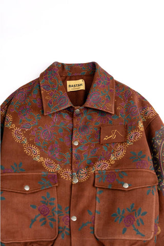 Heritage Block Print Bomber Jacket