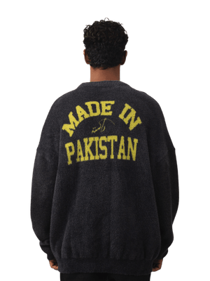 Charcoal made in PAK mink sweater