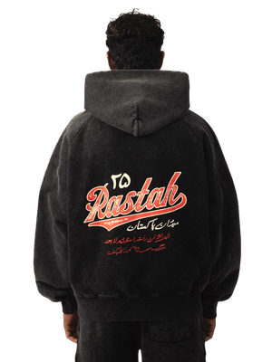 Black acid wash made in PAK hoodie (V5)