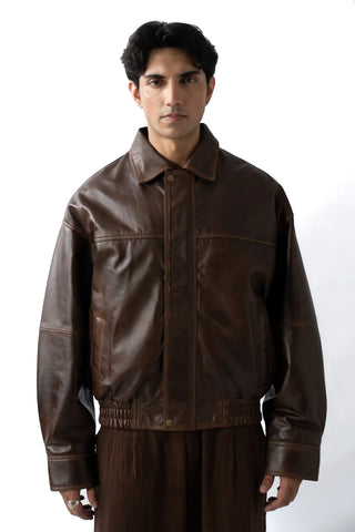 Heritage Leather Bomber Jacket