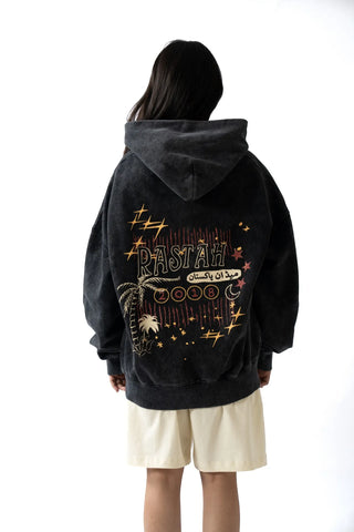 Oversized Black Streetwear Hoodie