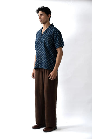 Blue Ajrak Button-Down