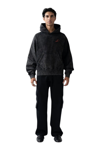 Black Acid Wash made in PAK Hoodie (V6)