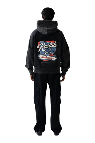 Black Acid Wash made in PAK Hoodie (V6)