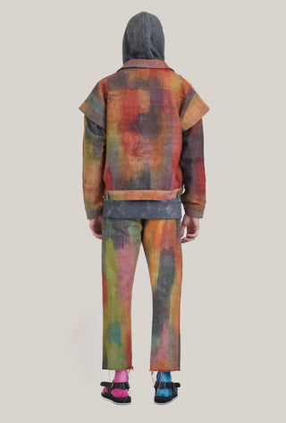 Yarn Dyed Patch Block Print Jacket - Rastah