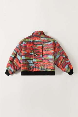 "WAVES OF LOVE" QUILTED BOMBER