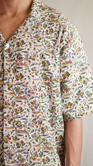 Floral Hand Block Print Shirt - Rastah