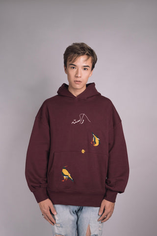 Maroon Golden Orioles Hand Embroidered Hoodie - Rastah