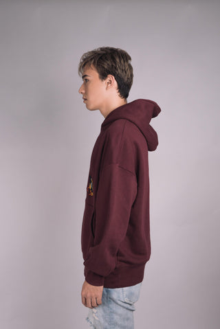 Maroon Golden Orioles Hand Embroidered Hoodie - Rastah