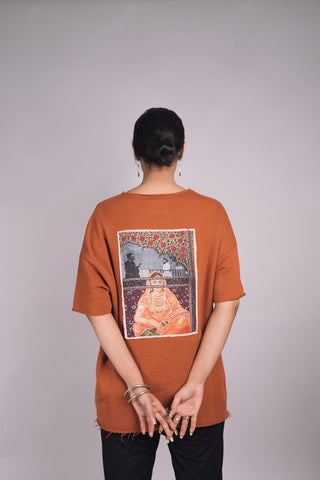 Heavy Weight Rust Orange Pop-Art T-shirt - Rastah