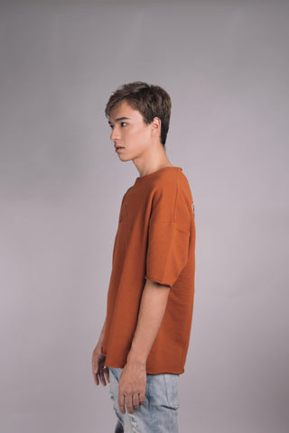Heavy Weight Rust Orange Pop-Art T-shirt - Rastah