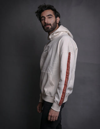 Hand Crafted Unisex Vanilla Creme Mughal Horseback Hoodie - Rastah