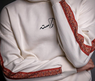 Hand Crafted Unisex Vanilla Creme Mughal Horseback Hoodie - Rastah